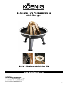 Bedienungsanleitung Koenig B08503 Urban 650 Barbecue