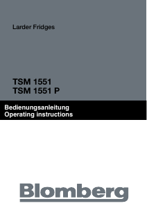 Manual Blomberg TSM1551P Refrigerator