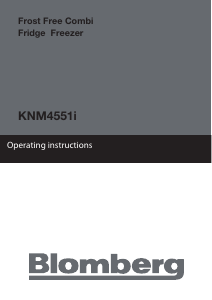Handleiding Blomberg KNM4551i Koel-vries combinatie