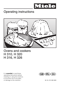 Bruksanvisning Miele H 310 Ugn