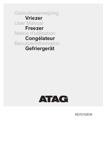Handleiding ATAG KD72102CN Vriezer