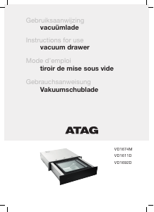 Mode d’emploi ATAG VD1692D Appareils de mise sous vide