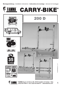 Manuale Fiamma Carry-Bike 200 D Portabiciclette