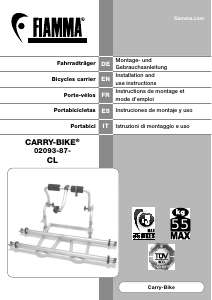 Bedienungsanleitung Fiamma Carry-Bike CL Fahrradträger