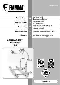 Manuale Fiamma Carry-Bike L80 Portabiciclette