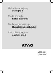 Manual ATAG WS90211IM Cooker Hood