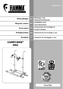 Mode d’emploi Fiamma Carry-Bike Pro Porte-vélo