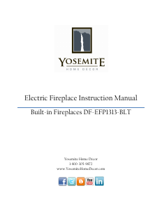 Manual Yosemite DF-EFP1313-BLT Electric Fireplace