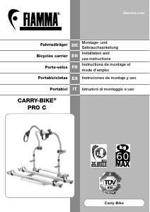 Manual Fiamma Carry-Bike Pro C Bicycle Carrier