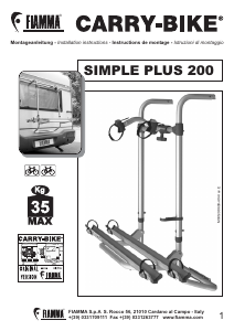 Manual Fiamma Carry-Bike Simple Plus 200 Bicycle Carrier