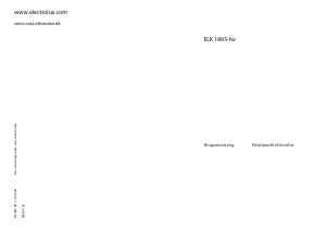 Brugsanvisning Voss ELK1865HV Komfur