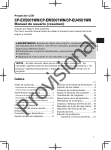 Manual de uso Hitachi CP-EW5001WN Proyector