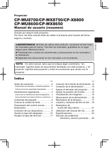 Manual de uso Hitachi CP-WU8700W Proyector