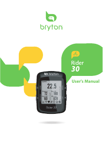 Manual Bryton Rider 30 Cycling Computer