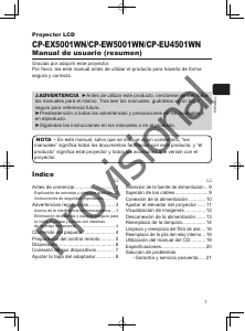 Manual de uso Hitachi CP-EU4501WN Proyector