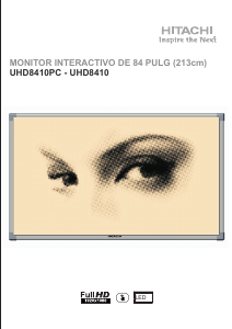 Manual de uso Hitachi UHD8410 Monitor de LED