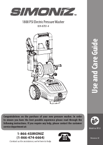 Manual Simoniz 039-8701-4 Pressure Washer