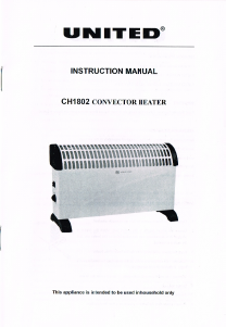 Manual United CH1802 Heater