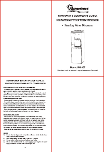 Manual Ramtons RM/357 Water Dispenser
