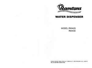 Manual Ramtons RM/429 Water Dispenser