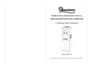 Manual Ramtons RM/442 Water Dispenser