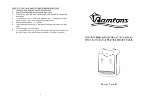 Manual Ramtons RM/443 Water Dispenser