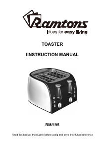 Manual Ramtons RM/195 Toaster