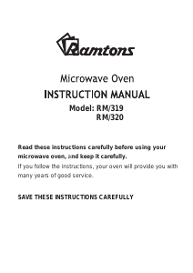 Handleiding Ramtons RM/319 Magnetron