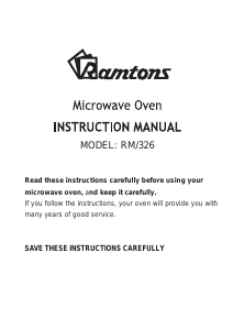 Manual Ramtons RM/326 Microwave