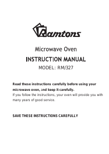 Manual Ramtons RM/327 Microwave