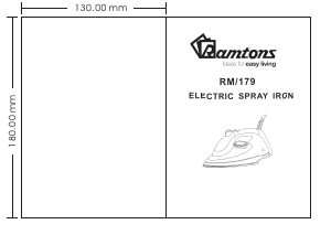 Handleiding Ramtons RM/179 Strijkijzer