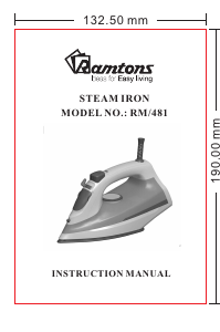 Handleiding Ramtons RM/481 Strijkijzer