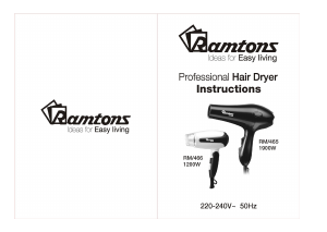 Manual Ramtons RM/465 Hair Dryer