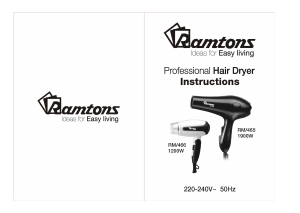 Manual Ramtons RM/466 Hair Dryer