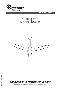 Manual Ramtons RM/420 Ceiling Fan