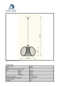 Mode d’emploi Lucide 02400/30/30 Vinti Lampe