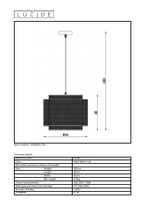 Brugsanvisning Lucide 02404/01/30 Orrin Lampe