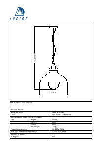 Hướng dẫn sử dụng Lucide 03315/40/30 Gringo Đèn