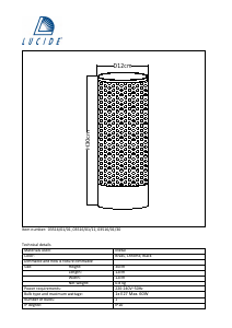 Instrukcja Lucide 03516/01/01 Beli Lampa