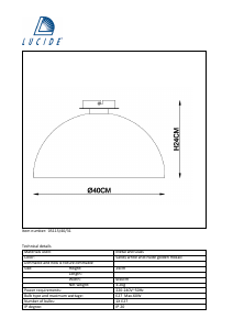 Hướng dẫn sử dụng Lucide 05115/40/31 Elynn Đèn