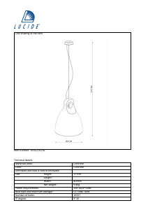 Bruksanvisning Lucide 05312/35/41 Ponsoo Lampe