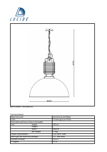 Руководство Lucide 05314/60/36 Bocksey Светильник