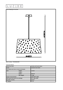 Mode d’emploi Lucide 05420/46/68 Denim Lampe