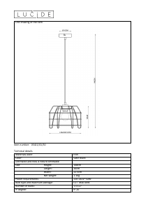 Manual Lucide 05421/01/30 Grid Lampă