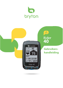 Handleiding Bryton Rider 40 Fietscomputer