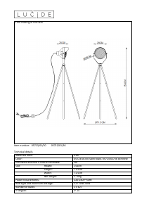 Manual Lucide 05723/01/36 Cicleta Lampă