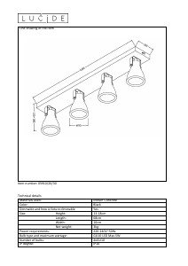 Bruksanvisning Lucide 05910/20/30 Concri Lampa