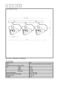 Посібник Lucide 05922/03/30 Cicleta Лампа