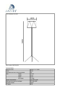 Manual Lucide 06717/01/30 Alegro Candeeiro