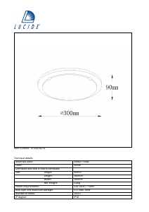 Instrukcja Lucide 07104/30/31 Basic Lampa